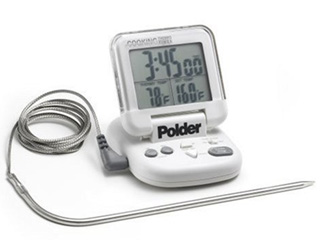 Polder Digital In-Oven Probe Thermometer/Timer, 43 Inch Silicon Probe Wire