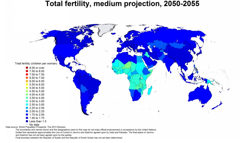 Extrapolations Population And Fertility Projections