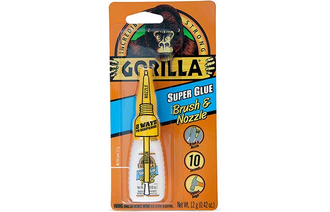 Gorilla Brush and Nozzle 12-gram Liquid Super Glue in the Super