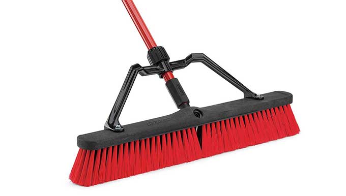 Heavy Duty Street Brooms | 16 inch Wood Block Push Broom