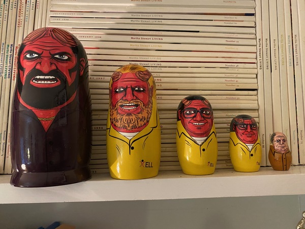"Your Pretty Face is Going to Hell" Russian nesting dolls