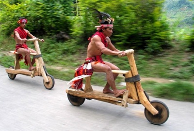 wooden bicycle